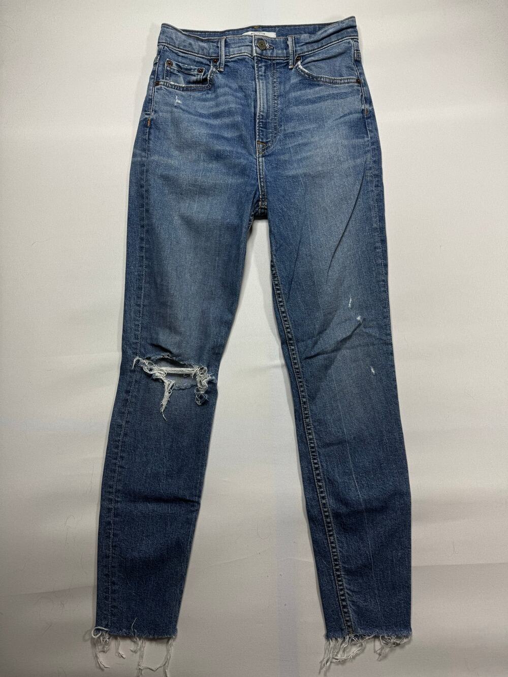 GRLFRND Women's Kendall Distressed High Rise Denim Jeans - Size 27 (26x26.5)‎